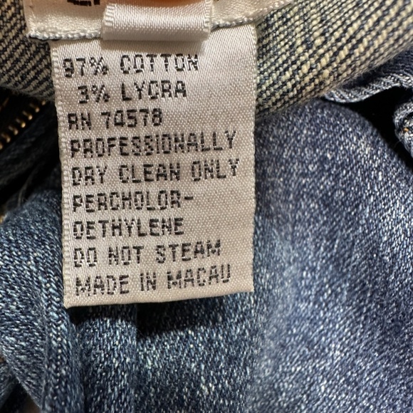 Y2K Cache Size 6 Denim Capri Jeans Cropped Blue Rhinestones Beaded Cuffed - Picture 12 of 13